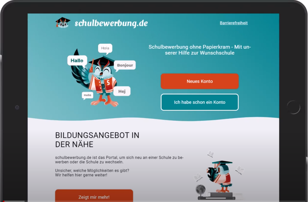 Video schulbewerbung.de - Der Login mit dem bund.id-Konto